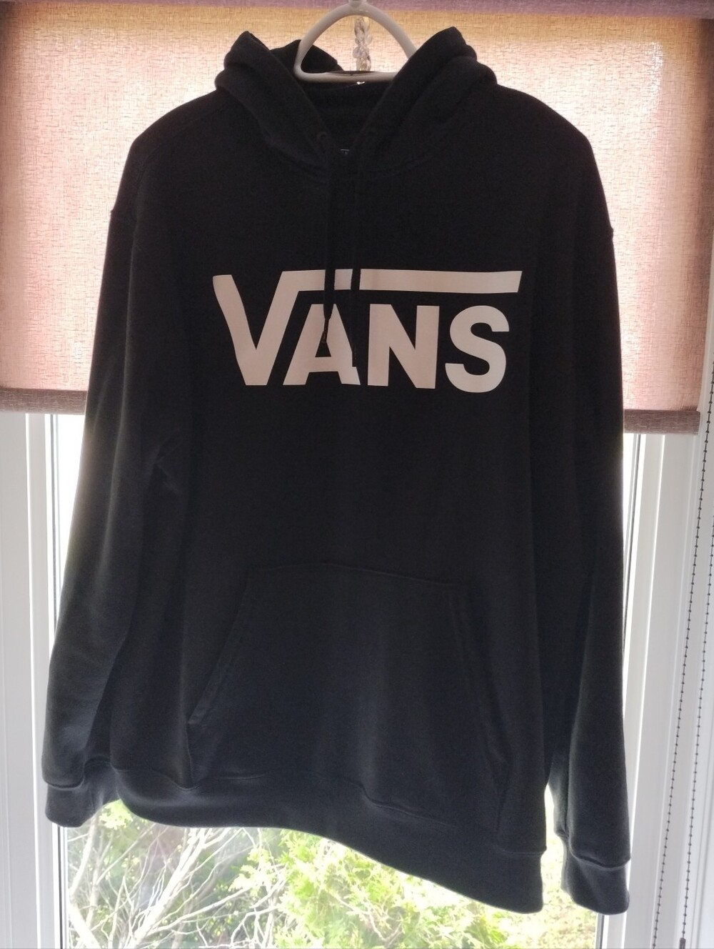Vans Black Pullover Hoodie with White Logo